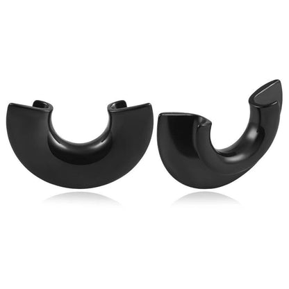 Lobe Shield Wrap Ear Saddle Spreaders | Steel Hangers - DustyJewelz