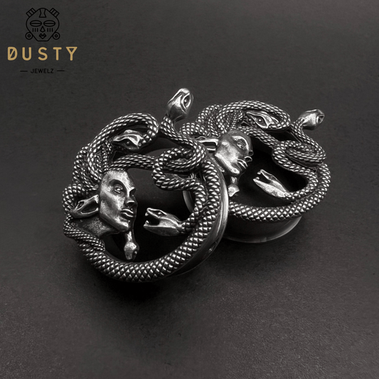 Medusa Snake Tunnels | Steel Plugs