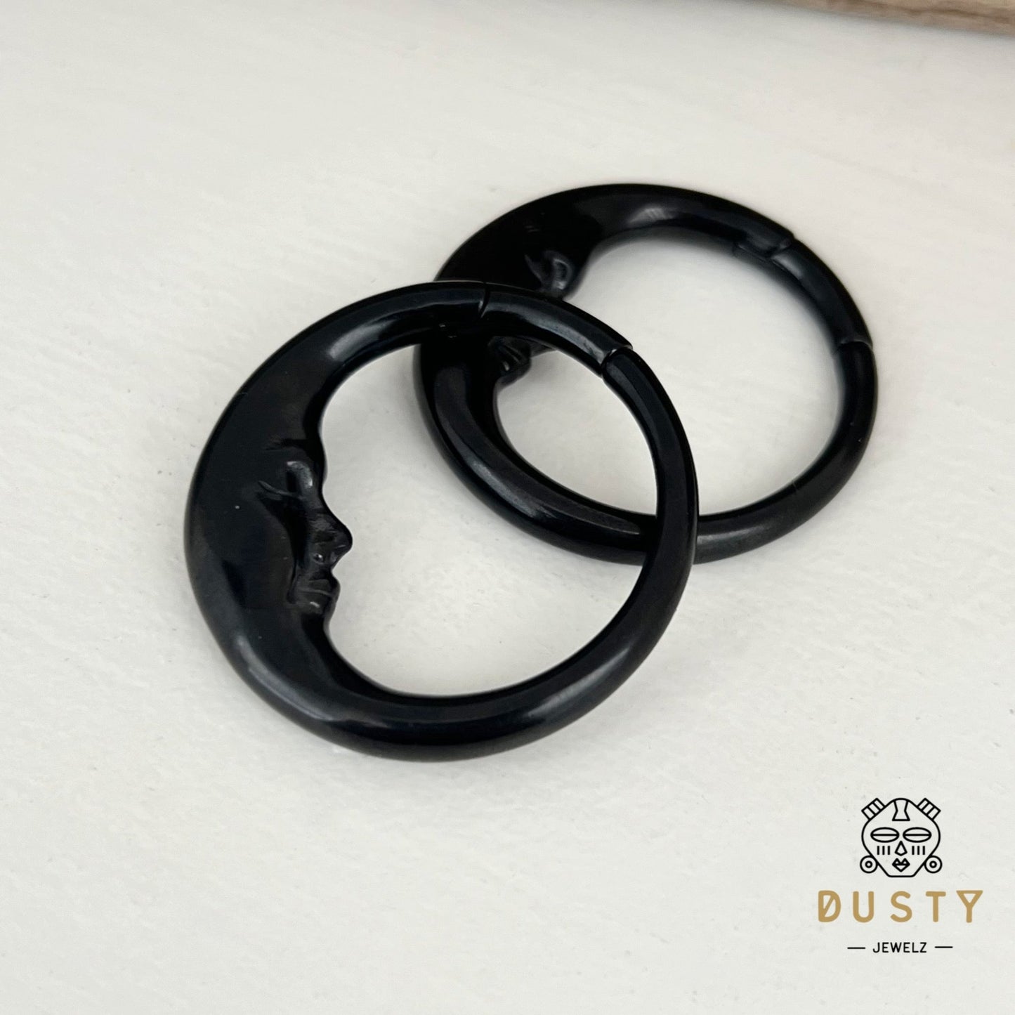 Moon Ear Weights | Crescent Hoop Lobe Hangers - DustyJewelz