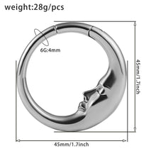 Load image into Gallery viewer, Moon Ear Weights | Crescent Hoop Lobe Hangers
