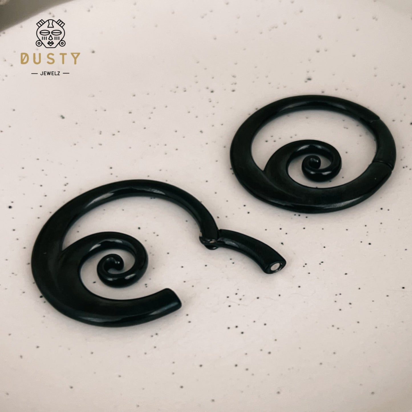 Ocean Wave Ear Weights | Swirl Lobe Hoop Hangers - DustyJewelz