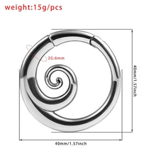 Load image into Gallery viewer, Ocean Wave Ear Weights | Swirl Lobe Hoop Hangers - DustyJewelz

