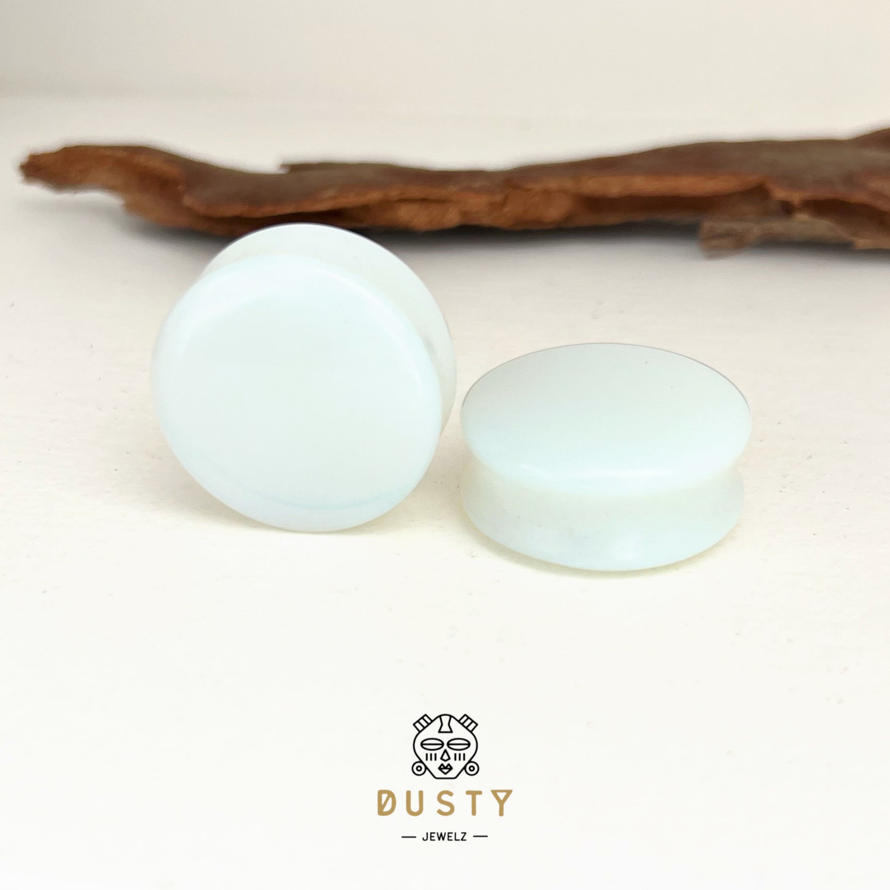 Opalite Stone Plugs | Double Flare - DustyJewelz