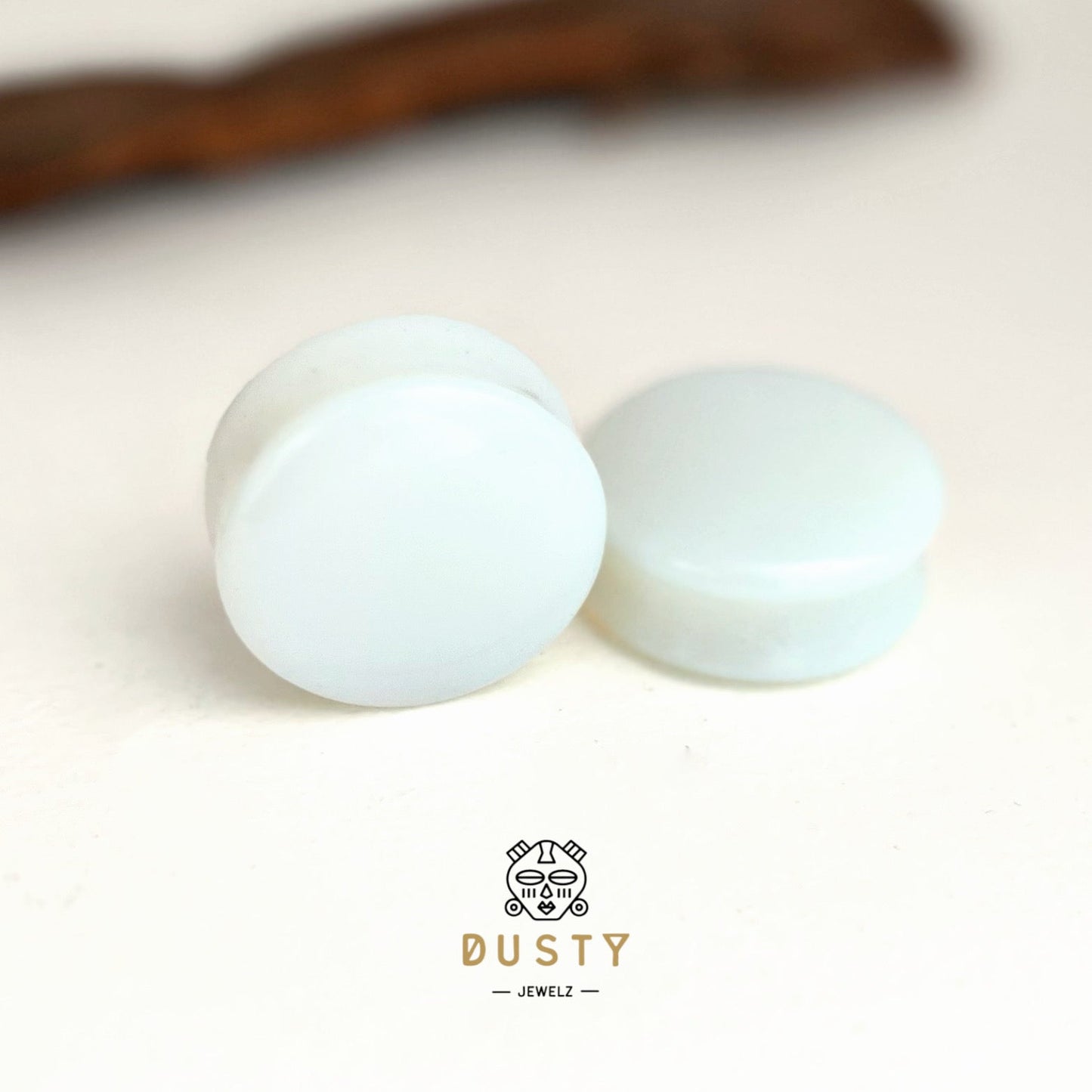 Opalite Stone Plugs | Double Flare - DustyJewelz