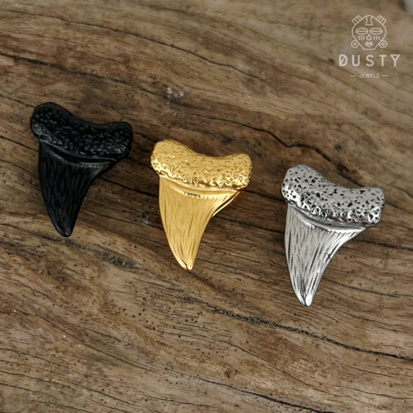 Shark Tooth Ear Weights | Lobe Hangers - DustyJewelz