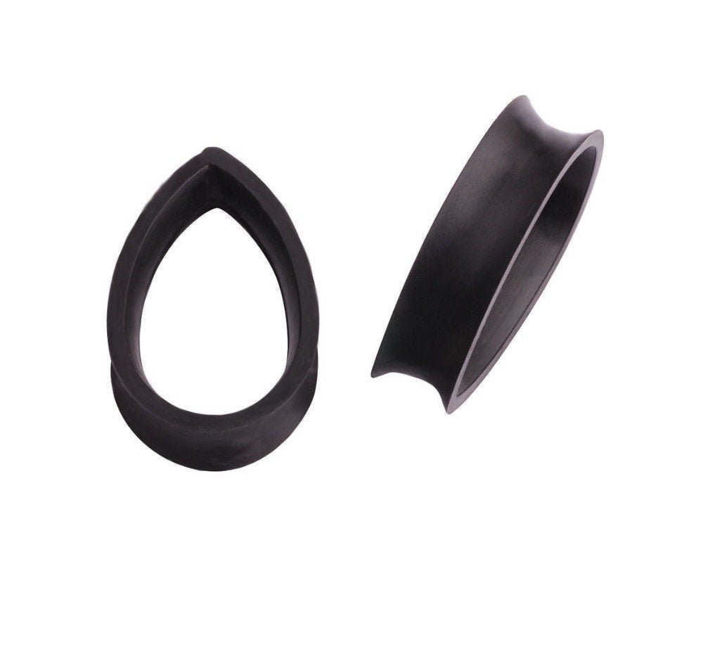 Silicone Teardrop Ear Tunnels| Flexible Soft Plugs - DustyJewelz