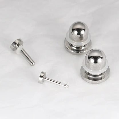 Single Flare Steel Plugs | Dead Stretching Set | 0.5mm Increments - DustyJewelz