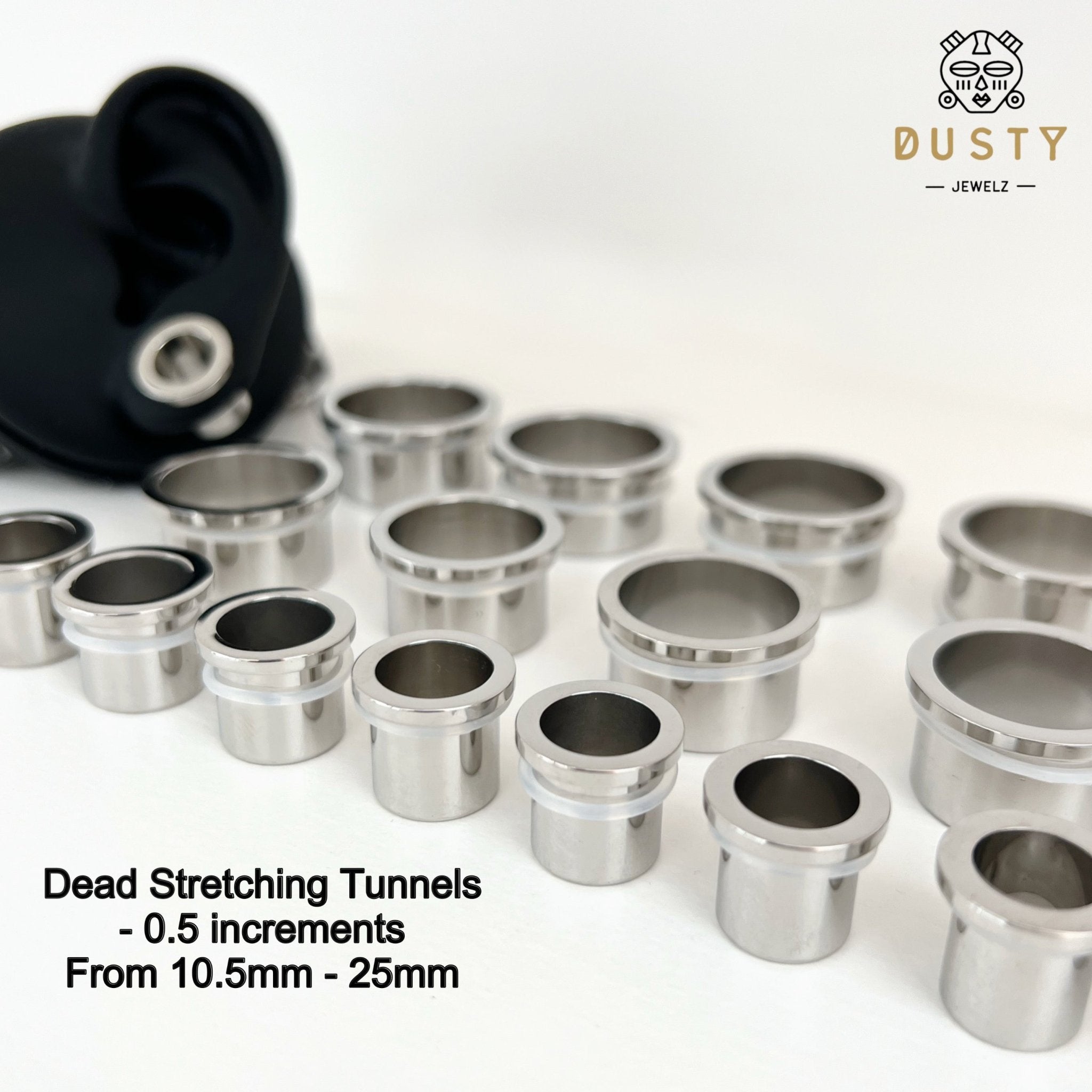 Single Flare Steel Tunnels | Dead Stretching Kit | 10.5mm-25mm