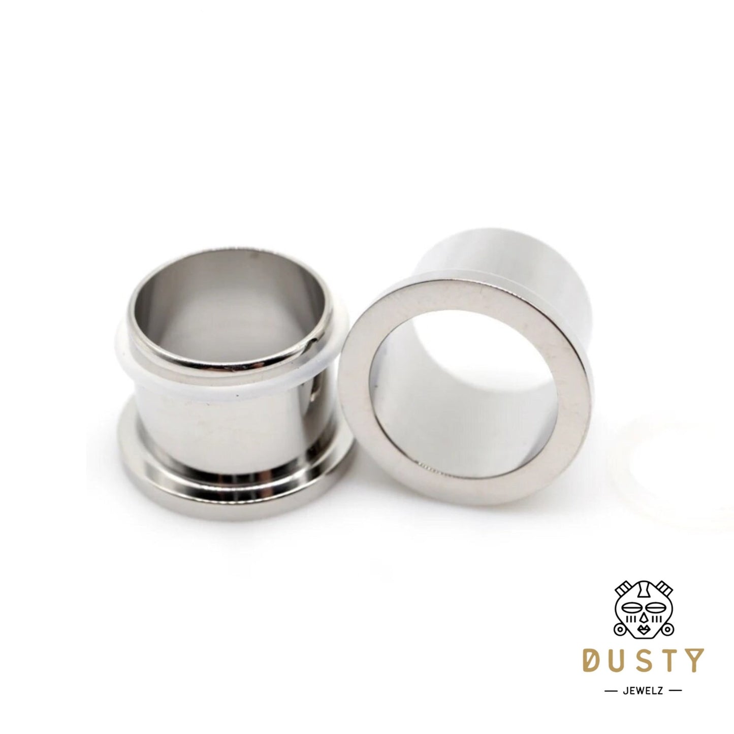 Single Flare Steel Tunnels | Dead Stretching Plugs| 10.5mm-25mm | 0.5mm Increments - DustyJewelz