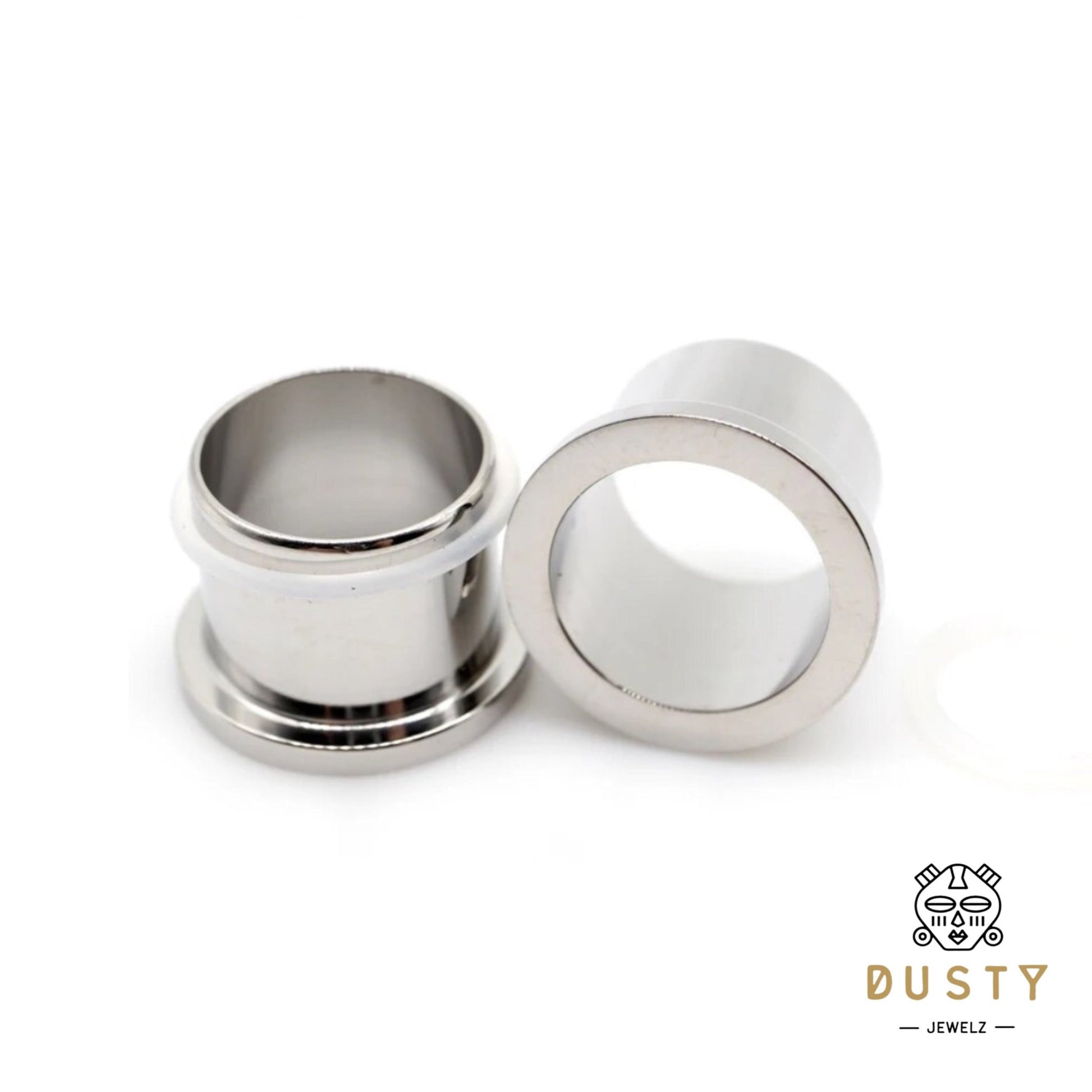 Single Flare Steel Tunnels | Dead Stretching Plugs| 10.5mm-25mm | 0.5mm Increments - DustyJewelz