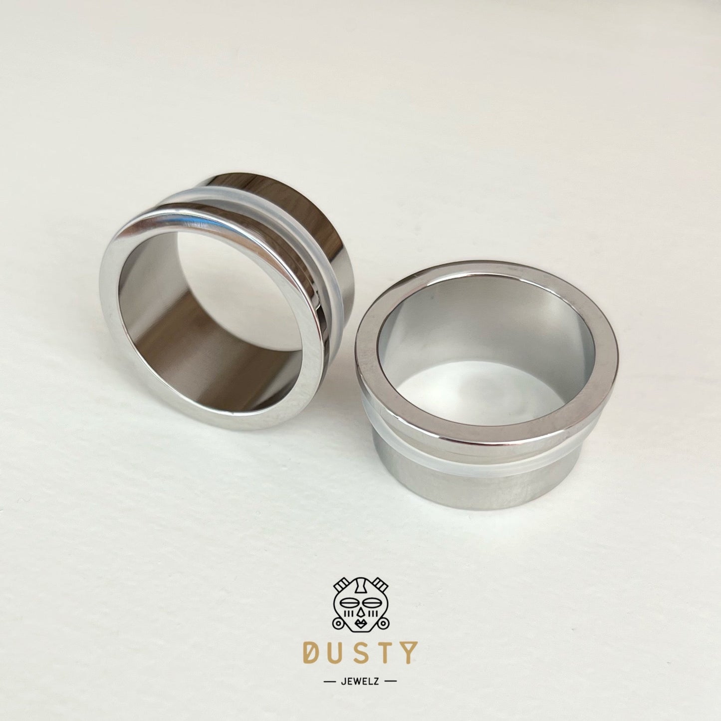 Single Flare Steel Tunnels | Dead Stretching Plugs| 10.5mm-25mm | 0.5mm Increments - DustyJewelz