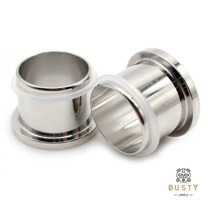 Single Flare Steel Tunnels | Dead Stretching Plugs| 10.5mm-25mm | 0.5mm Increments - DustyJewelz