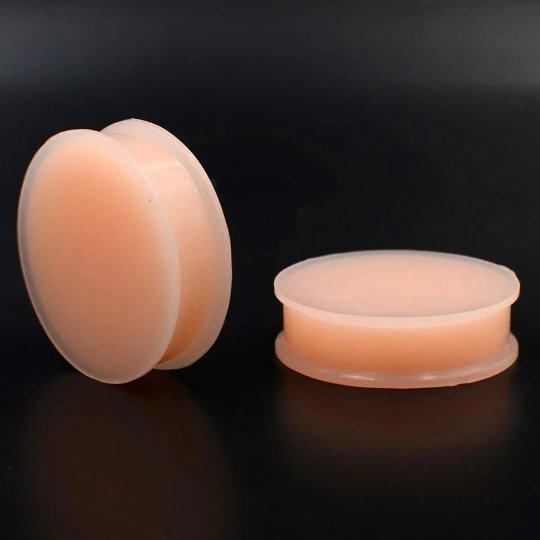 Skin Colour Silicone Ear Plugs (3mm-25mm) - DustyJewelz