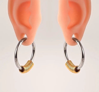 Stacked Circle Ear Weights | Stainless Steel Gauge Magnetic Ear Weight | Multi Hoops | Ear Plugs | Body Jewelry | Ear Hanger - DustyJewelz