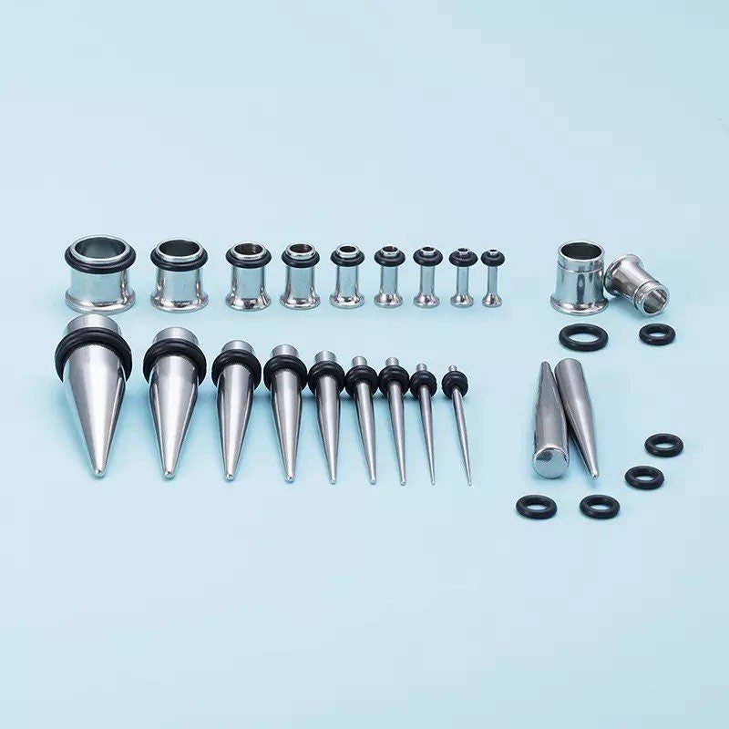 Surgical Steel Taper & Single Flare Tunnel Kit | 36 Pieces - DustyJewelz