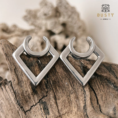 Triangle Saddle Plugs | Spreaders | Hollow Out Tunnels - DustyJewelz