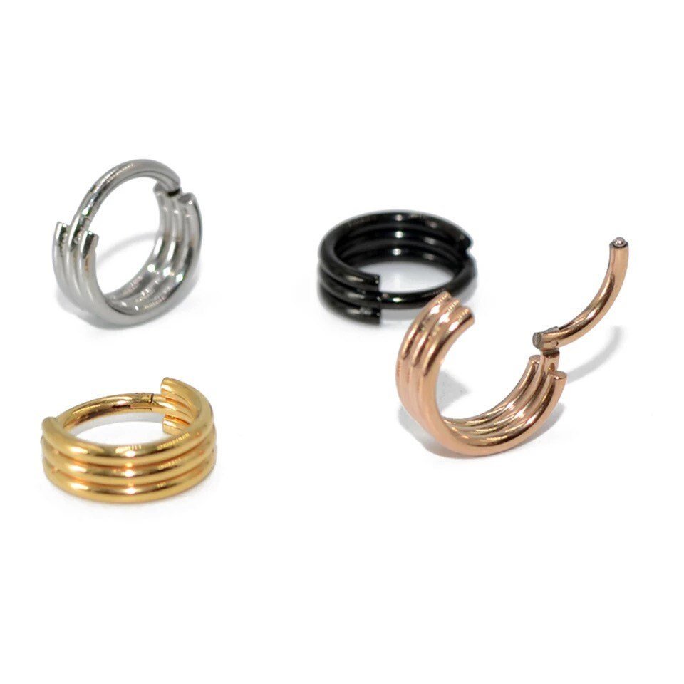 Triple Stack Clicker | Septum Ring - DustyJewelz