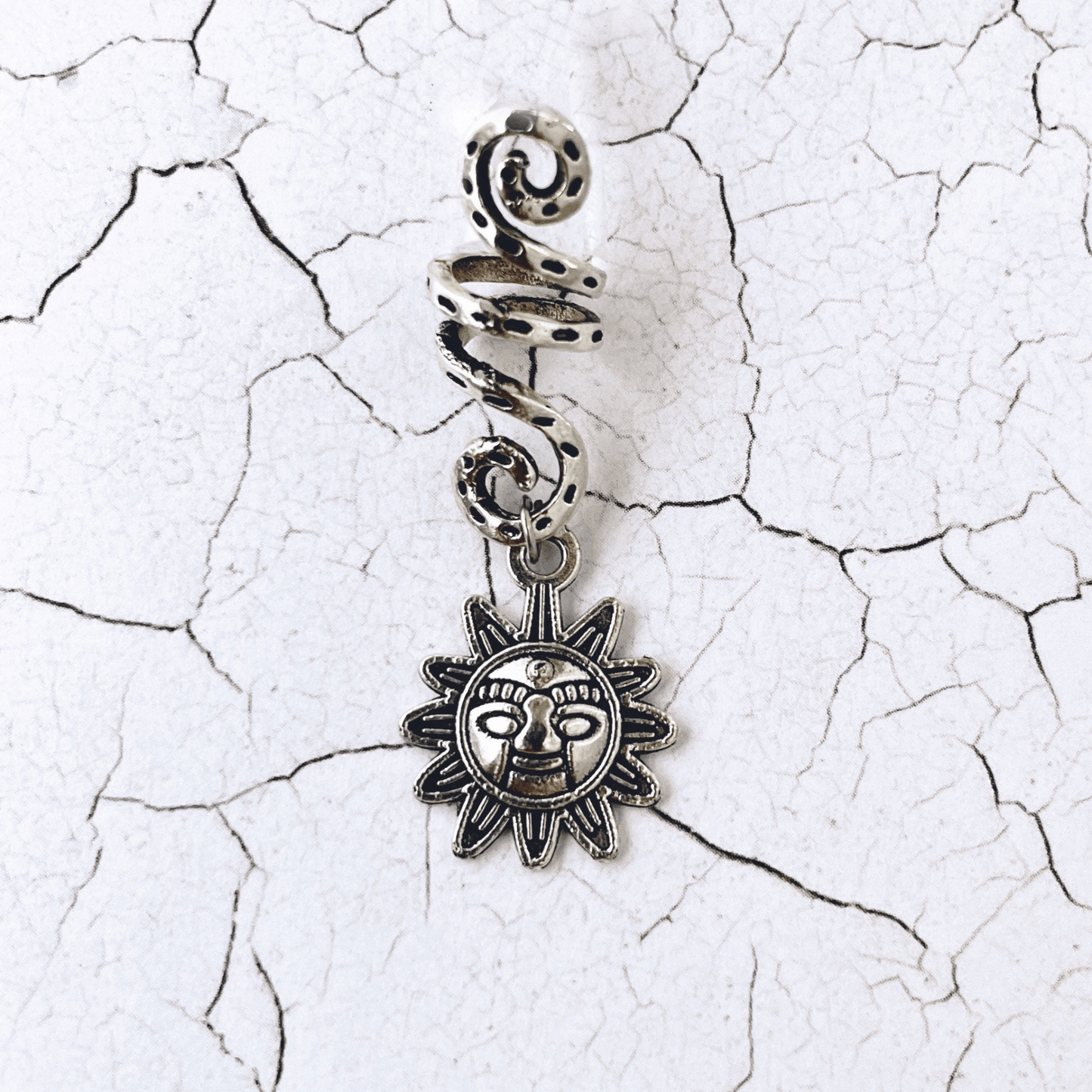 Witchy Dreadlock Beads | Spirals | Cuffs | Rings With Pentagram, Sunflower or Celtic Knot Charms - DustyJewelz
