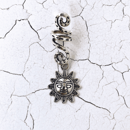 Witchy Dreadlock Beads | Spirals | Cuffs | Rings With Pentagram, Sunflower or Celtic Knot Charms - DustyJewelz