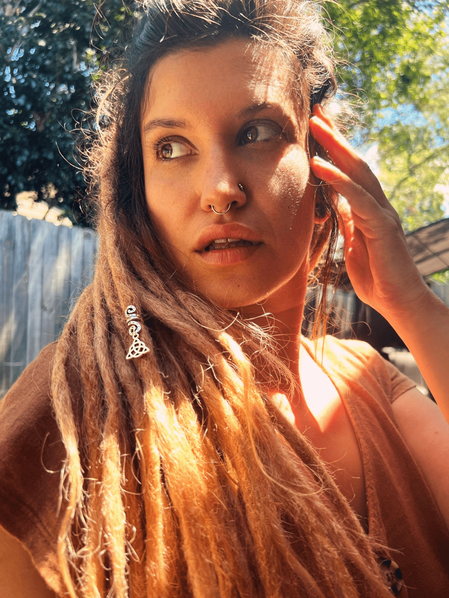 Witchy Dreadlock Beads | Spirals | Cuffs | Rings With Pentagram, Sunflower or Celtic Knot Charms - DustyJewelz